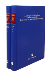 A Catalogue of English Books Printed before 1801 Held by the University Library at Göttingen. Part IV: Acquisitions and Archival Records