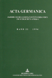 Acta Germanica. Band 22 · 1994