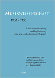 Musikwissenschaft 1900-1930