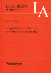 Le problème de l'article: sa solution en allemand