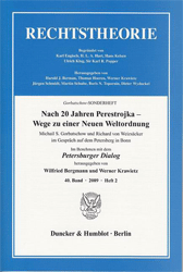 Gorbatschow-Sonderheft: Nach 20 Jahren Perestrojka - Wege zu einer Neuen Weltordnung