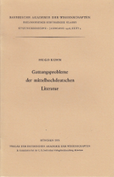 Gattungsprobleme der mittelhochdeutschen Literatur