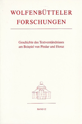 Geschichte des Textverständnisses am Beispiel von Pindar und Horaz