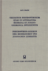 Thesaurus Pseudonymorum quae in Litteratura Hebraica et Judaeo-Germanica Inveniuntur