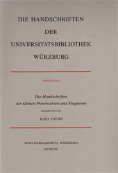 Die Handschriften der kleinen Provenienzen und Fragmente