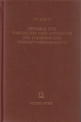 Beiträge zur Geschichte und Litteratur der Italienischen Gelehrtenrenaissance