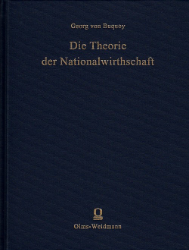 Die Theorie der Nationalwirthschaft