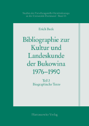 Bibliographie zur Kultur und Landeskunde der Bukowina 1976-1990. Teil 2