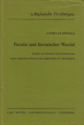 Parodie und literarischer Wandel