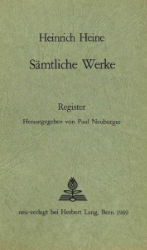 Heinrich Heines Sämtliche Werke: Registerband