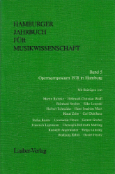 Opernsymposium 1978 in Hamburg