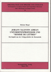 Johann Valentin Adrian - Universitätsprofessor und