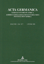 Acta Germanica. Band 26/27 · 1998/99