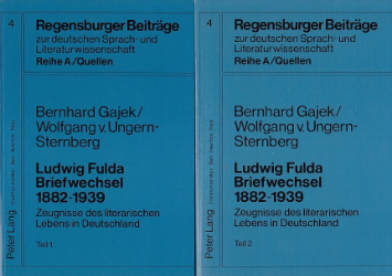 Ludwig Fulda Briefwechsel 1882-1939