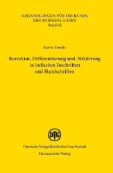 Korrektur, Differenzierung und Abkürzung in indischen Inschriften und Handschriften