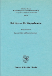 Beiträge zur Rechtspsychologie