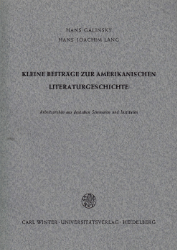 Kleine Beiträge zur amerikanischen Literaturgeschichte