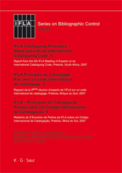 IFLA Cataloguing Principles: Steps towards an International Cataloguing Code