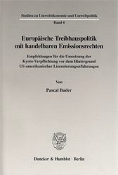 Europäische Treibhauspolitik mit handelbaren Emissionsrechten