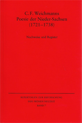 C. F. Weichmanns Poesie der Nieder-Sachsen (1721-1738)