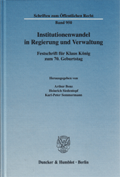 Institutionenwandel in Regierung und Verwaltung