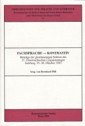 Fachsprache - kontrastiv