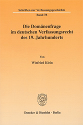 Die Domänenfrage im deutschen Verfassungsrecht des 19. Jahrhunderts