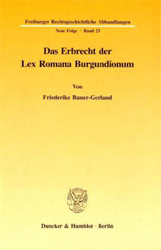 Das Erbrecht der Lex Romana Burgundionum