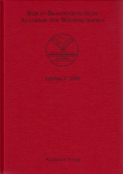 Berlin-Brandenburgische Akademie der Wissenschaften. Jahrbuch 2000