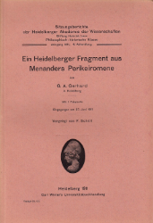 Ein Heidelberger Fragment aus Menanders Perikeiromene