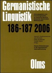 Neuere Entwicklungen in der linguistischen Internetforschung